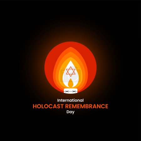 Illustration for International Holocaust Remembrance Day. Remembrance concept. - Royalty Free Image