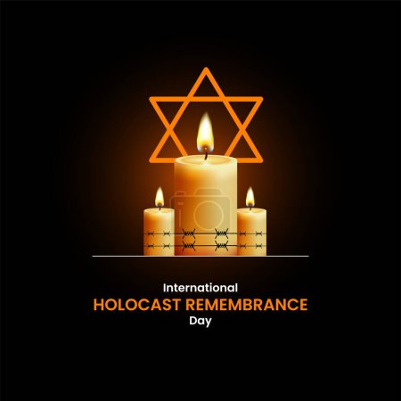 Illustration for International Holocaust Remembrance Day. Remembrance concept. - Royalty Free Image