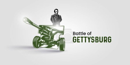 Ilustración de Batalla de Gettysburg vector ilustración. - Imagen libre de derechos