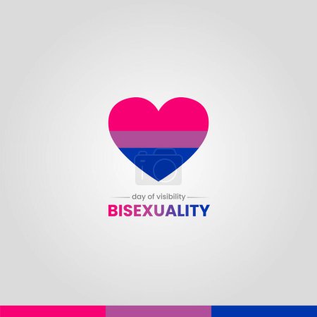 Ilustración de Celebra el Día de la Bisexualidad. El 23 de septiembre es un día de comunidad bisexual. bi día de visibilidad. - Imagen libre de derechos
