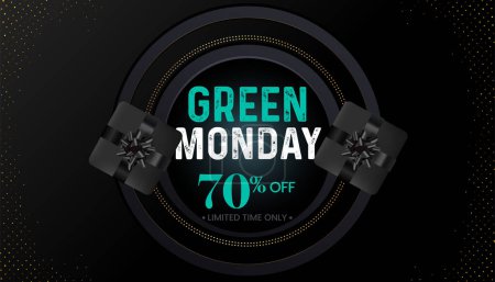 Illustration for Green Monday. Green Monday offer banner design. - Royalty Free Image