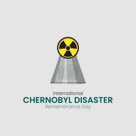 Illustration for International Chernobyl Disaster Remembrance Day design. International Chernobyl Disaster Remembrance Day poster, banner creative. Chernobyl Disaster Remembrance Day social media creative. - Royalty Free Image