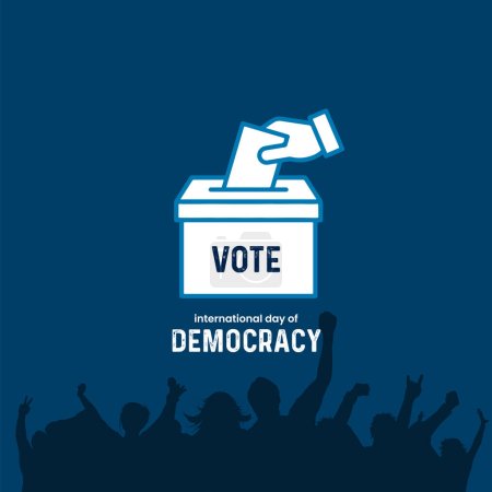 Internationaler Tag der Demokratie Vektor-Fingerabdruck. Froher Tag der Demokratie. Konzept zum Welttag der Demokratie.