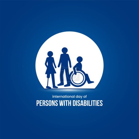 Illustration for International Day of Persons with Disabilities. - Royalty Free Image