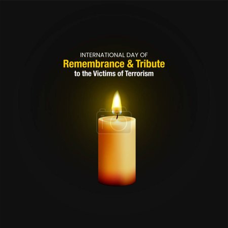 Ilustración de Día internacional del recuerdo y homenaje a las víctimas del terrorismo. recuerdo y homenaje a las víctimas del terrorismo concepto creativo. - Imagen libre de derechos