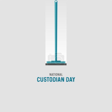 Illustration for National Custodian Day. Custodian Day concept vector illustration. - Royalty Free Image