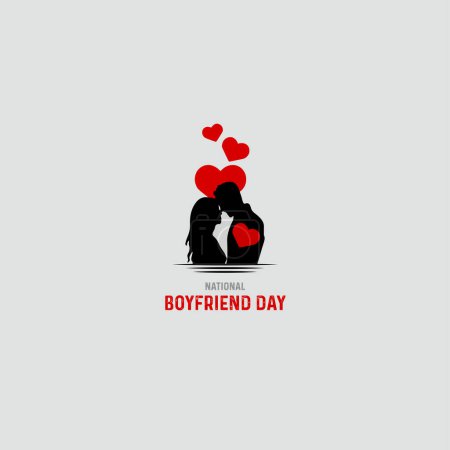 Téléchargez les illustrations : Journée nationale du petit ami. Illustration vectorielle concept Saint Valentin. - en licence libre de droit