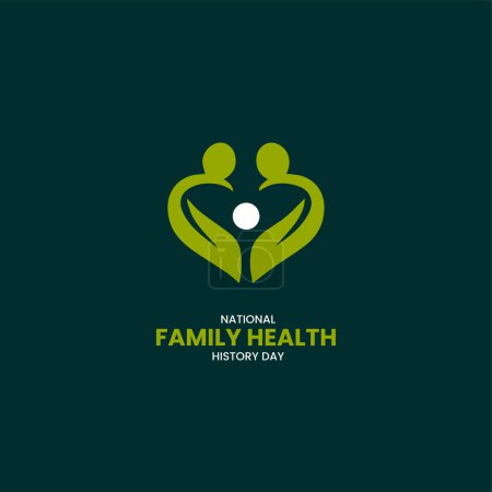 Illustration for National family health history day. family health concept. - Royalty Free Image
