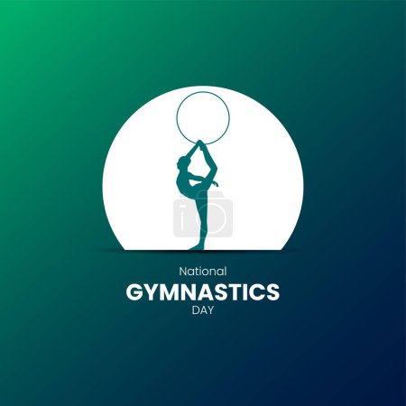 Ilustración de Día Nacional de la Gimnasia. Happy Gymnastics Day concepto creativo. - Imagen libre de derechos