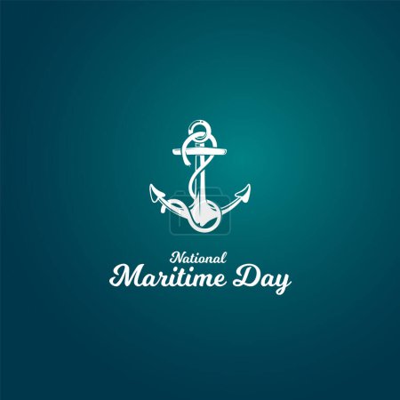 Illustration for National Maritime Day vector illustration. Maritime Day concept. - Royalty Free Image