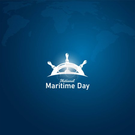 Illustration for National Maritime Day vector illustration. Maritime Day concept. - Royalty Free Image