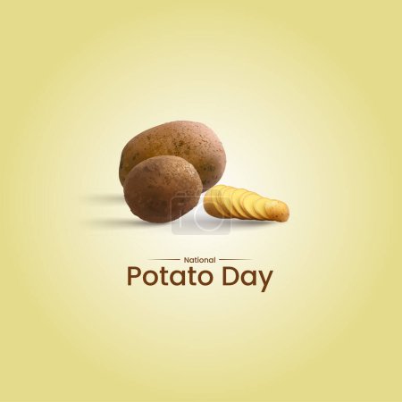 Illustration for National Potato Day. National Potato Day creative concept vector illustration. - Royalty Free Image