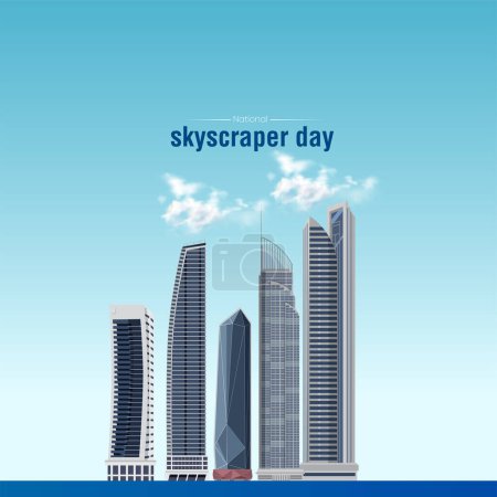 Téléchargez les illustrations : Journée nationale du gratte-ciel, Journée du gratte-ciel, - en licence libre de droit