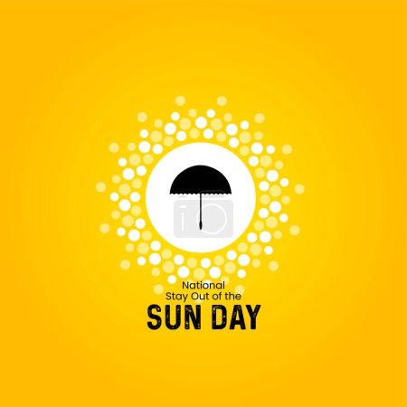 Illustration for National Stay Out of the Sun Day vector illustration. Stay Out of the Sun Day concept. - Royalty Free Image