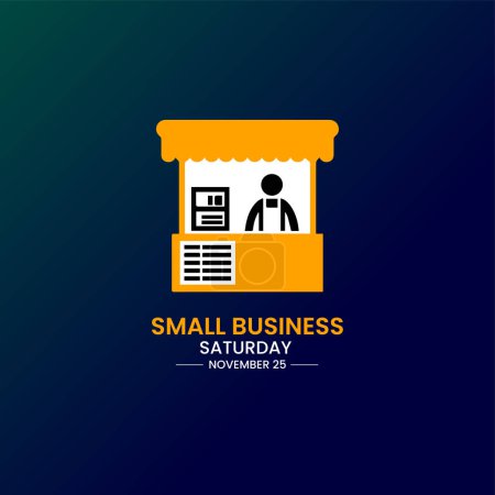 Illustration for Small Business Saturday. small business concept. - Royalty Free Image