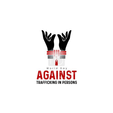 Illustration for World Day Against Trafficking in Persons. International Day Against Trafficking in Persons Vector Illustration. - Royalty Free Image