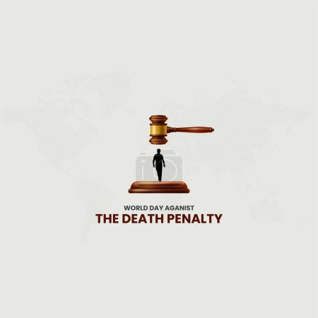 Illustration for World Day Against the Death Penalty. - Royalty Free Image