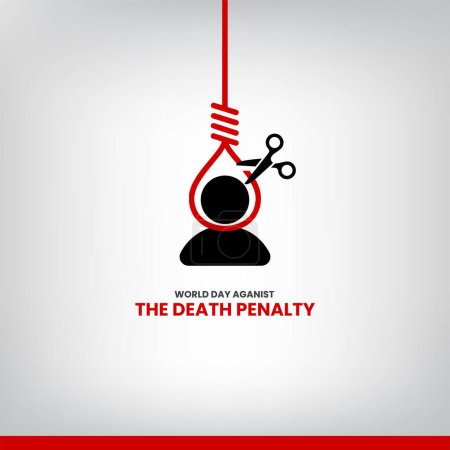 Ilustración de Día Mundial contra la Pena de Muerte. - Imagen libre de derechos