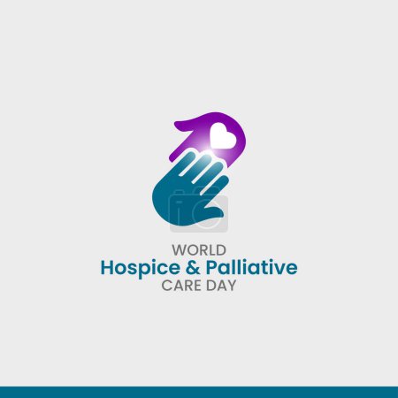 Illustration for World Hospice and Palliative Care Day. - Royalty Free Image