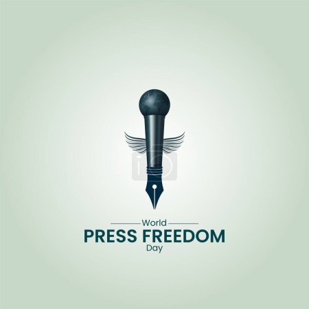Illustration for World press freedom day concept vector illustration. World Press Freedom Day or World Press Day to raise awareness of the importance of freedom of the press. End Impunity for Crimes against Journalism - Royalty Free Image