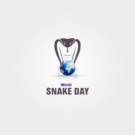 Téléchargez les illustrations : Journée mondiale du serpent. Journée mondiale du serpent Concept. Illustration vectorielle du serpent. - en licence libre de droit