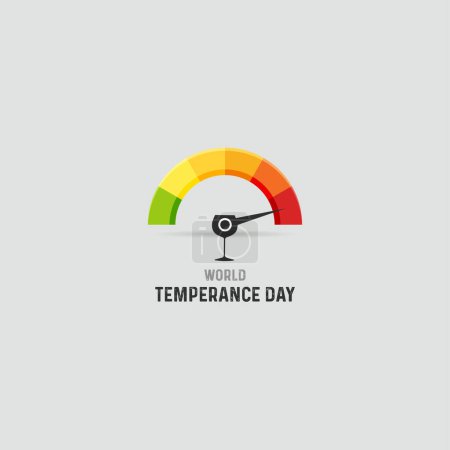 Illustration for World Temperance Day. Temperance day vector concept. - Royalty Free Image