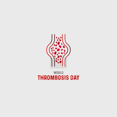 Illustration for World Thrombosis Day. Thrombosis infection background. - Royalty Free Image