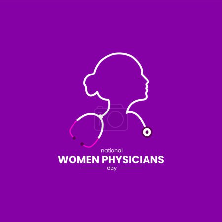 Illustration for National Women Physicians Day. Physicians day concept. Nurse day concept. Nurse Practitioner week. - Royalty Free Image