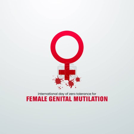 Illustration for International Day of Zero Tolerance for Female Genital Mutilation. - Royalty Free Image