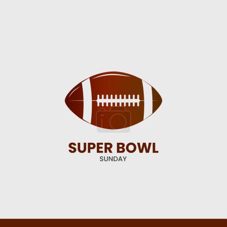 Super Bowl Sonntag. Illustration Super Bowl Vektor. 