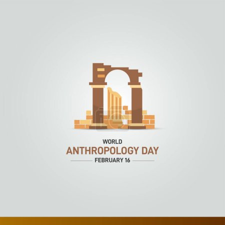 Illustration for World Anthropology Day. Anthropology background vector illustration. - Royalty Free Image
