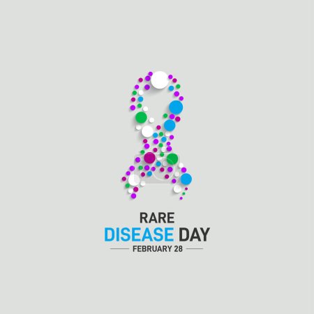 Journée des maladies rares. Journée des maladies rares fond vectoriel. 
