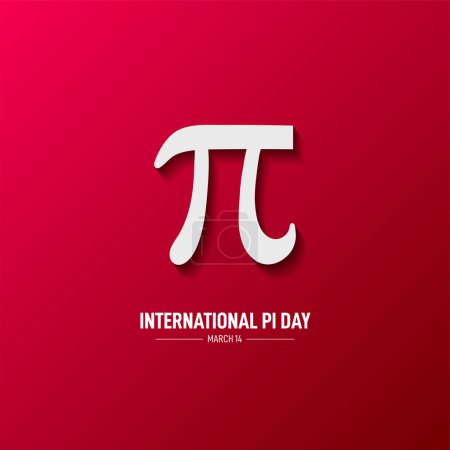 Día internacional de pi. Ilustración de vector de fondo día Pi. 