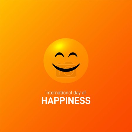 Illustration for International Day of Happiness. International Happiness day creative concept. Happiness background vector illustration. Valentines background. - Royalty Free Image