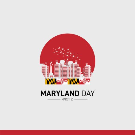 Illustration for Maryland Day. Maryland Day Creative Concept Background Vector Illustration. - Royalty Free Image