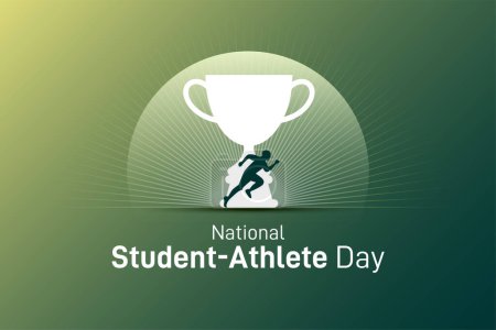 Téléchargez les photos : Journée nationale des étudiants-athlètes. Journée de l'athlète concept créatif. - en image libre de droit