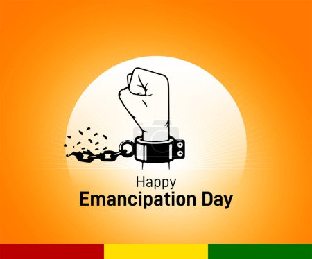 Happy Emancipation Day. Emancipation Day Creative Concept Background. Juneteenth Day, African-American Independence Day.
