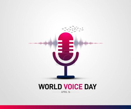 Illustration for World Voice Day. Voice Day Creative concept vector illustration. - Royalty Free Image