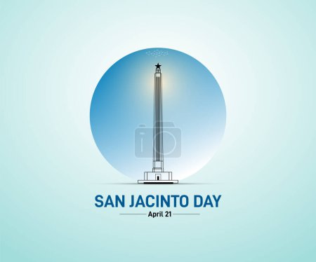 Illustration for San Jacinto Day. San Jacinto Day Creative Concept vector illustration. - Royalty Free Image