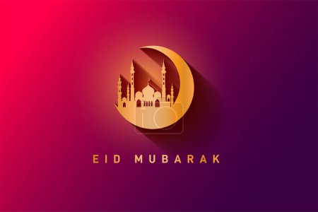 Téléchargez les photos : Eid Moubarak Illustration vectorielle d'arrière-plan créatif. eid concept créatif social media post, carte de vœux. bannière etc.. - en image libre de droit