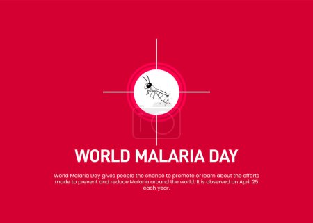 Téléchargez les illustrations : Journée mondiale contre le paludisme. Journée du paludisme concept créatif. Illustration vectorielle créative du jour de la dengue. - en licence libre de droit