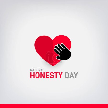 Día Nacional de la Honestidad. Cartel creativo del Día de la Honestidad, banner, post de redes sociales, etc.. 