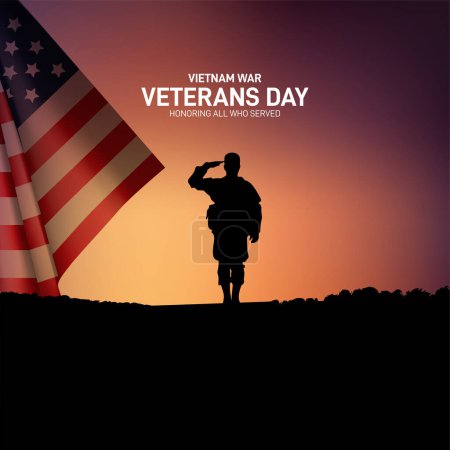 National Vietnam War Veterans Day Konzept Vektor Banner, Poster, Social Media Post usw.. 