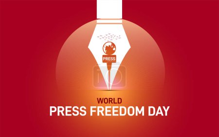 Illustration for World press freedom day concept vector illustration. World Press Freedom Day or World Press Day to raise awareness of the importance of freedom of the press. - Royalty Free Image