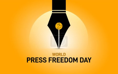 Journée mondiale de la liberté de la presse illustration vectorielle. Journée mondiale de la liberté de la presse ou Journée mondiale de la presse pour sensibiliser à l'importance de la liberté de la presse.