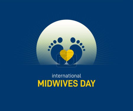 Journée internationale des sages-femmes. Modèle pour fond, bannière, carte, affiche. concept de fête des mères.