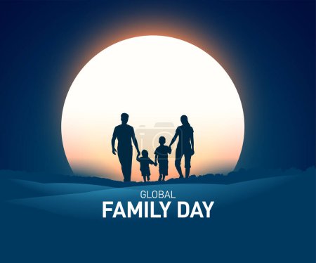 global family day. global family day creative concept poster design, template, banner, social media post, background. parents day concept. 