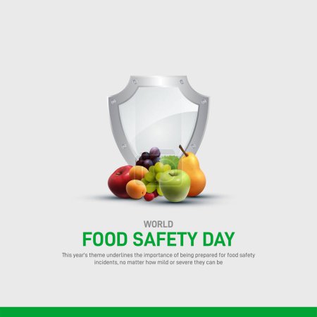 world food safety day. world food safety day 2024 creative concept banner, poster, social media post, background, festoon, brochure, cover page etc. prepare for the unexpected.