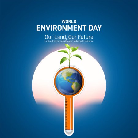 World Environment Day 2024 concept - Land restoration, desertification and drought resilience. Ecology concept. World Environment Day creative banner, poster, social media post, billboard, post card.