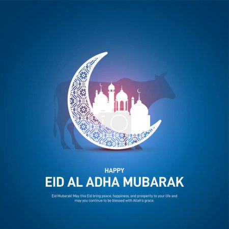 Eid mubarak concepto creativo. Plantilla creativa de Eid ul adha, banner, cartel, fondo, tarjeta de felicitaciones, banner de descuento, post de redes sociales, tarjeta postal, etc. Festival eid musulmán creativo.